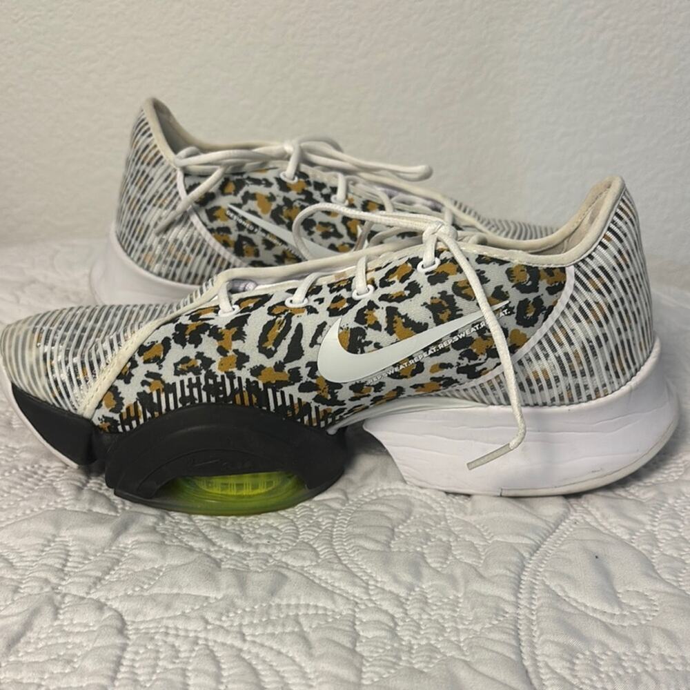 Nike Air Zoom SuperRep 2 White Cheetah Print Athletic Shoes Activewear Running 9 - Picture 5 of 10